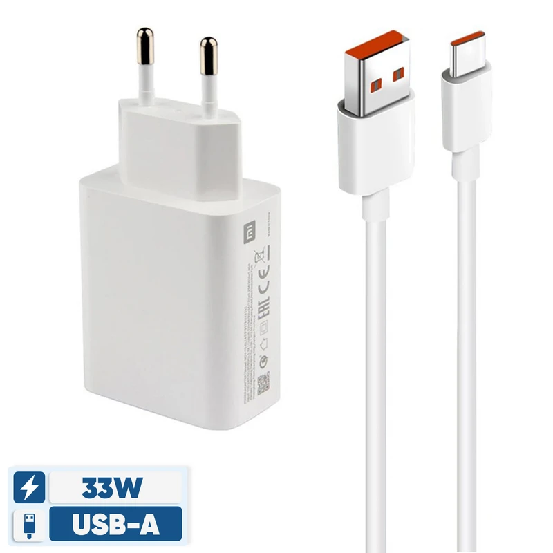 شارژر شیائومی مدل MDY-11-EZ توان 33 وات دو پین همراه کابل